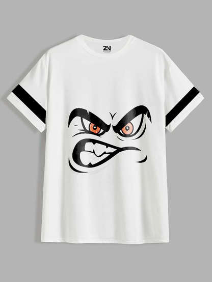 Angry Face Oversized Tee